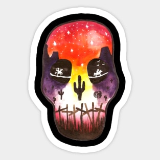 Skull Meridian Sticker